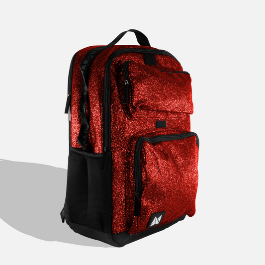 Marquee Glitter Backpack - Cherry