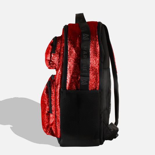 Marquee Glitter Backpack - Cherry