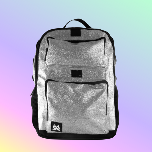 Marquee Glitter Backpack - Platinum