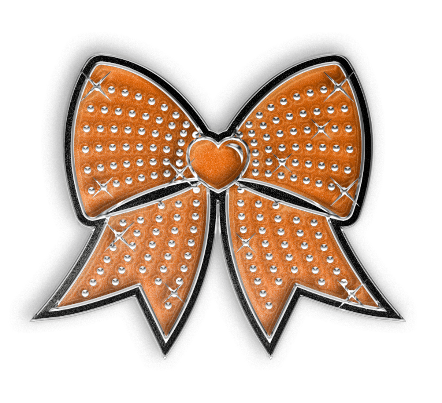 Jumbo Bow Pin - Orange