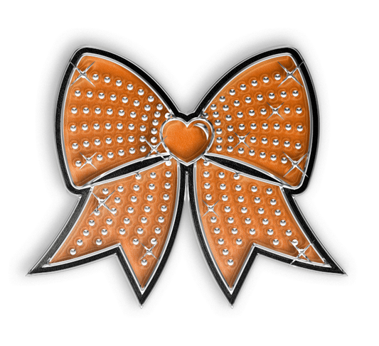 Jumbo Bow Pin - Orange