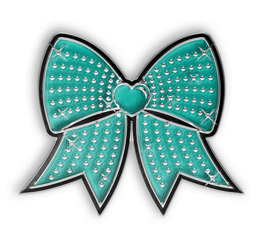 Jumbo Bow Pin - Teal